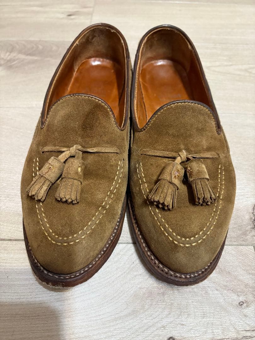 オールデン　ライトブラウン スエード ローファー