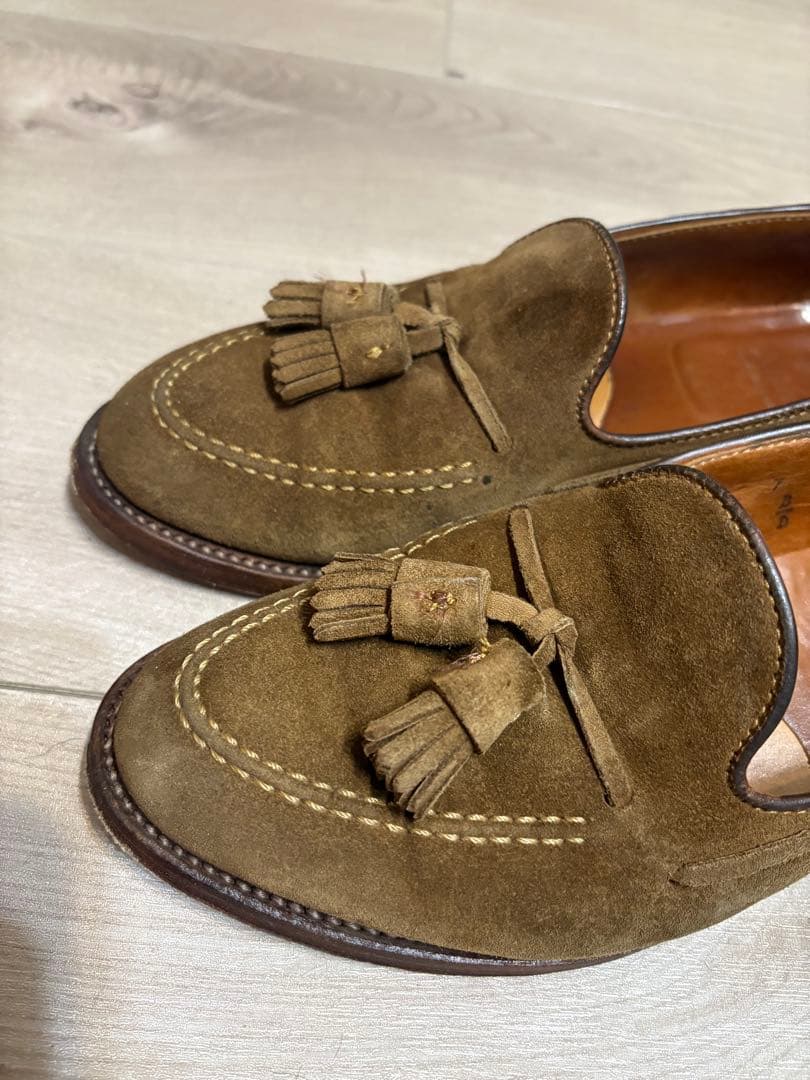 オールデン　ライトブラウン スエード ローファー