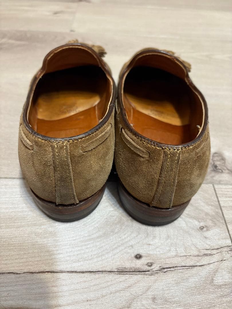 オールデン　ライトブラウン スエード ローファー