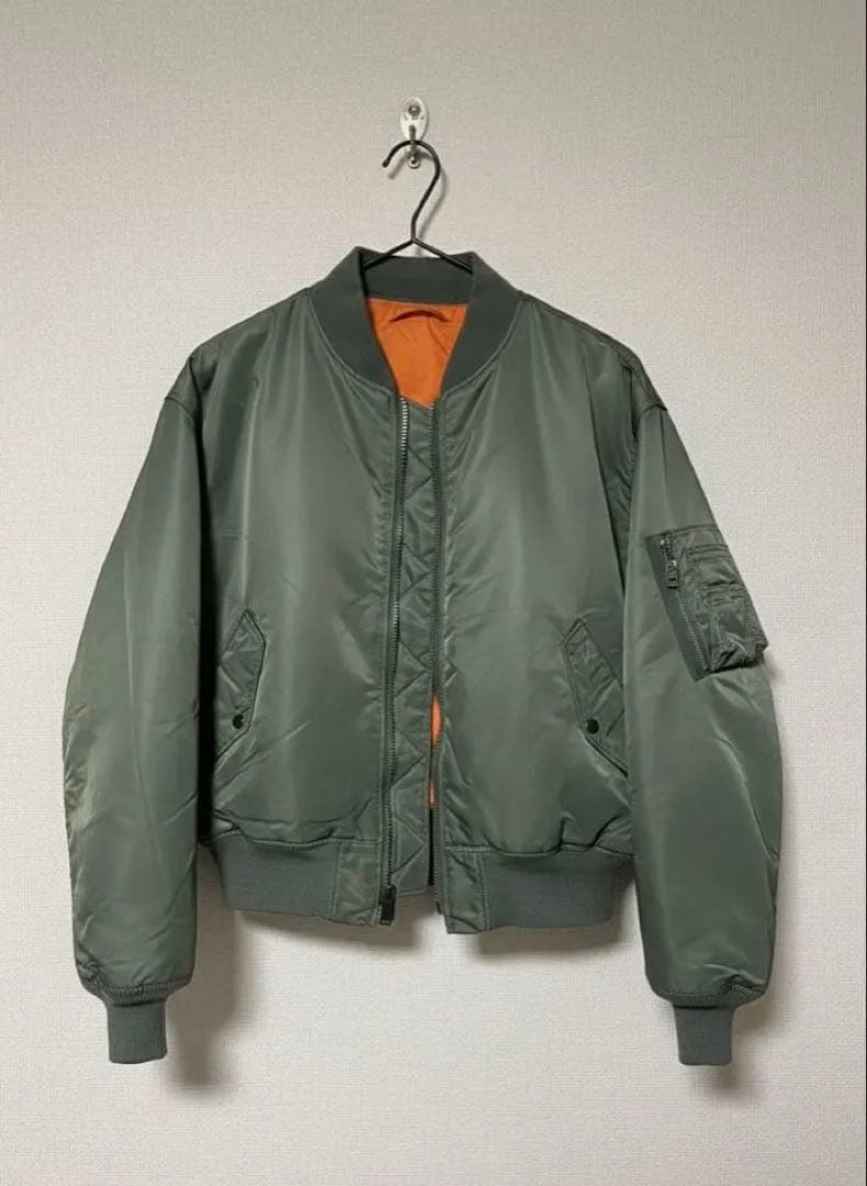 【美品】Schott MA-1 フライトジャケット セージグリーン L相当