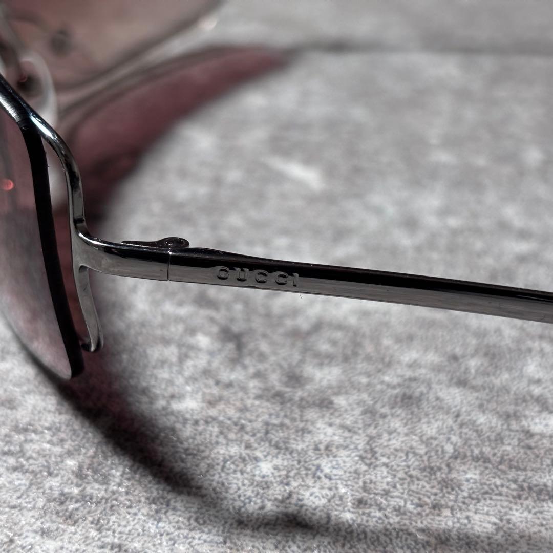 小物 00s y2k GUCCI Square Shield Sunglasses