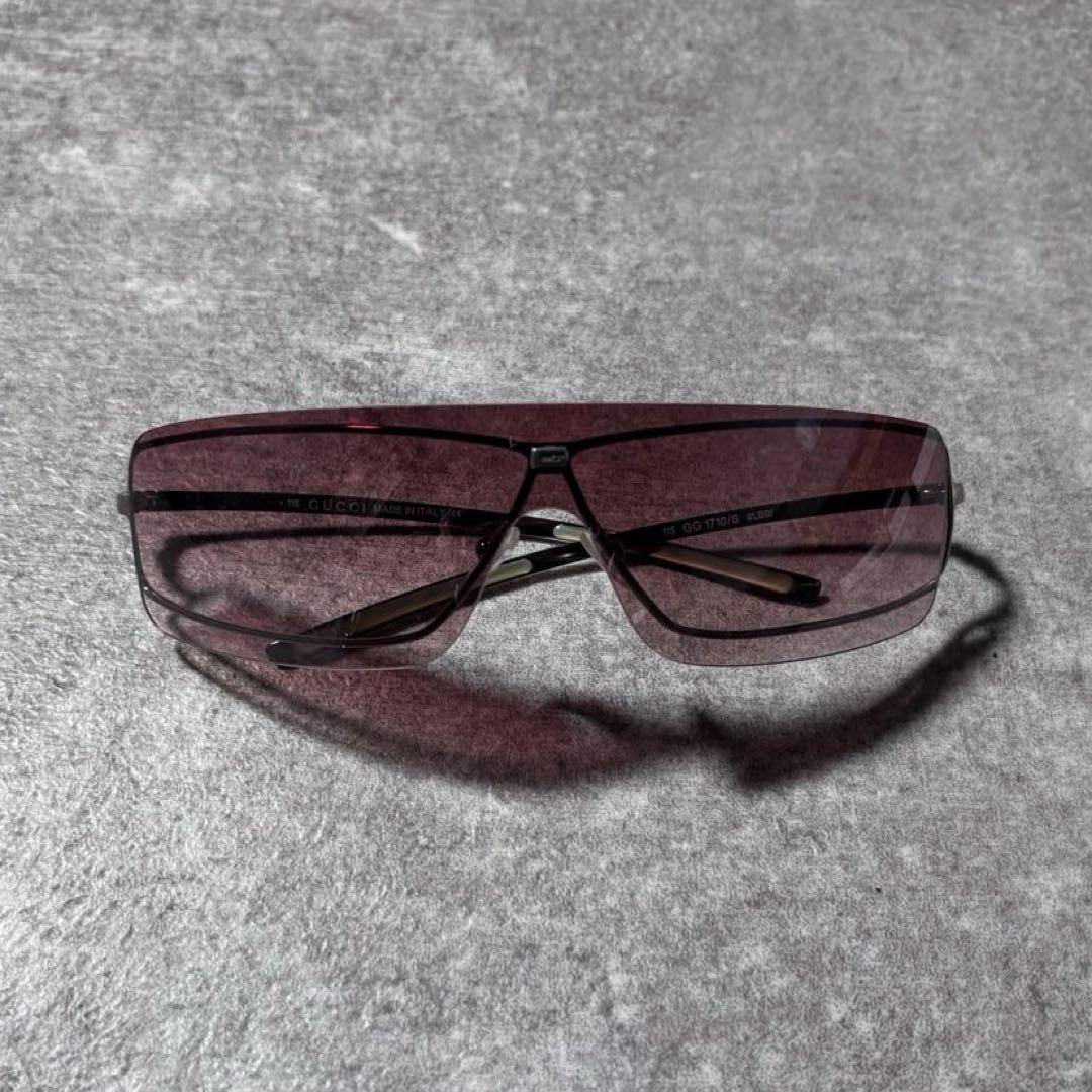 小物 00s y2k GUCCI Square Shield Sunglasses