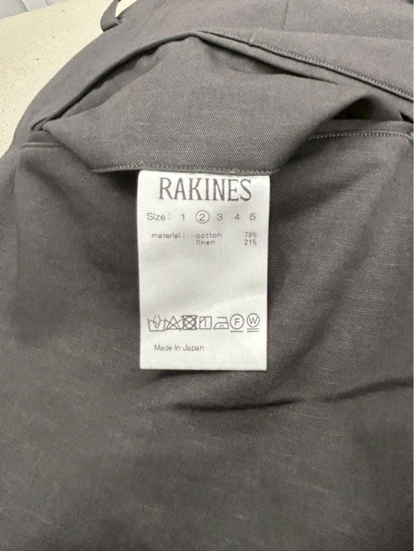 【新品未使用】RAKINES コットンリネンスラックスサイズ2 定価¥42900