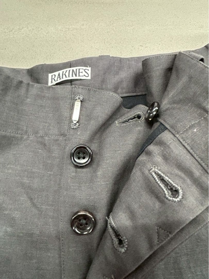 【新品未使用】RAKINES コットンリネンスラックスサイズ2 定価¥42900
