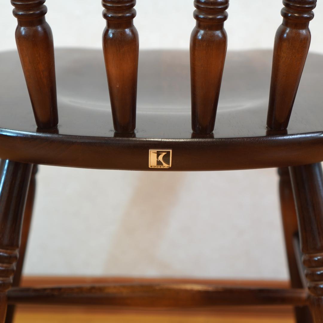 飛騨産業 キツツキマーク ウィンザーチェア アームチェア 木製 アンティーク 3