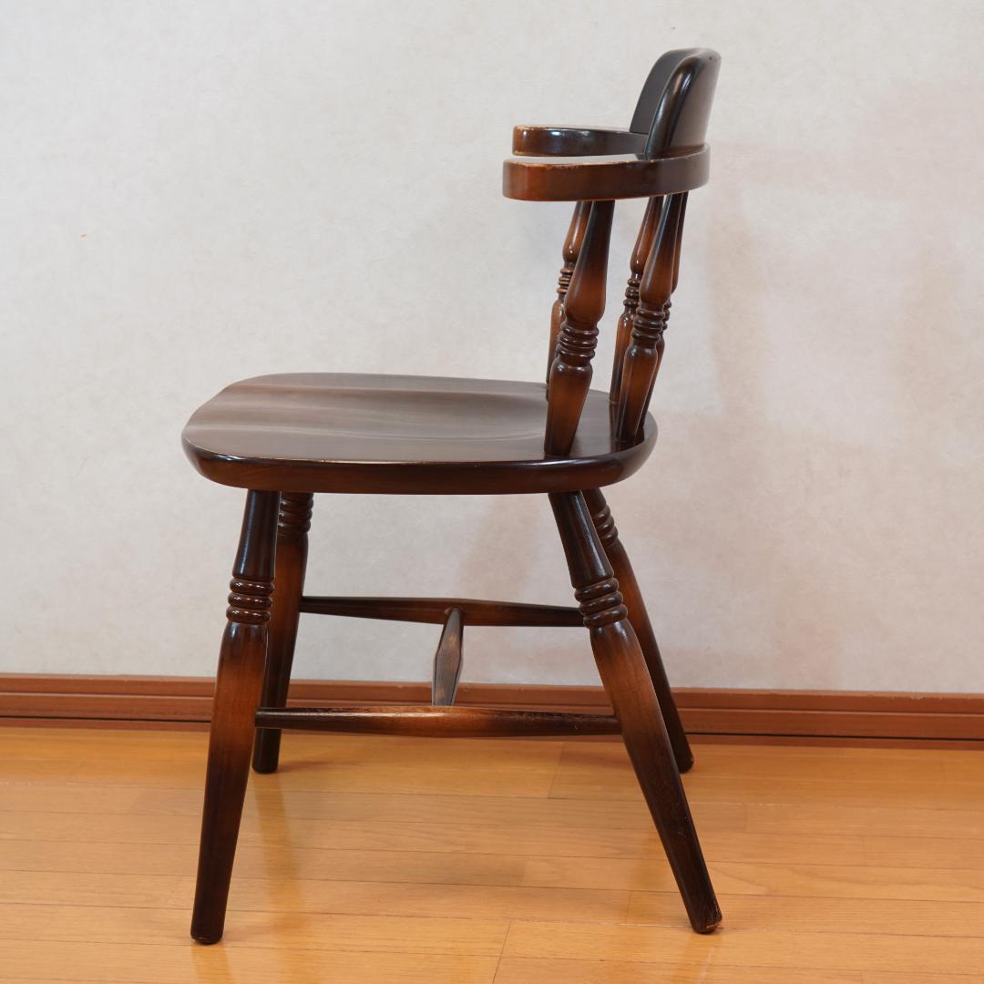飛騨産業 キツツキマーク ウィンザーチェア アームチェア 木製 アンティーク 3