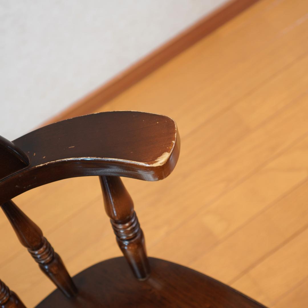 飛騨産業 キツツキマーク ウィンザーチェア アームチェア 木製 アンティーク 3