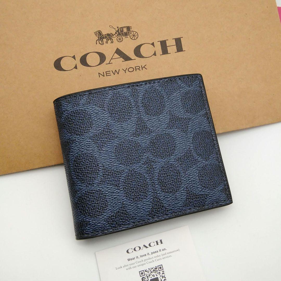 COACH　折り財布　新作モデル　メンズ　小銭入れ付き　新品未使用