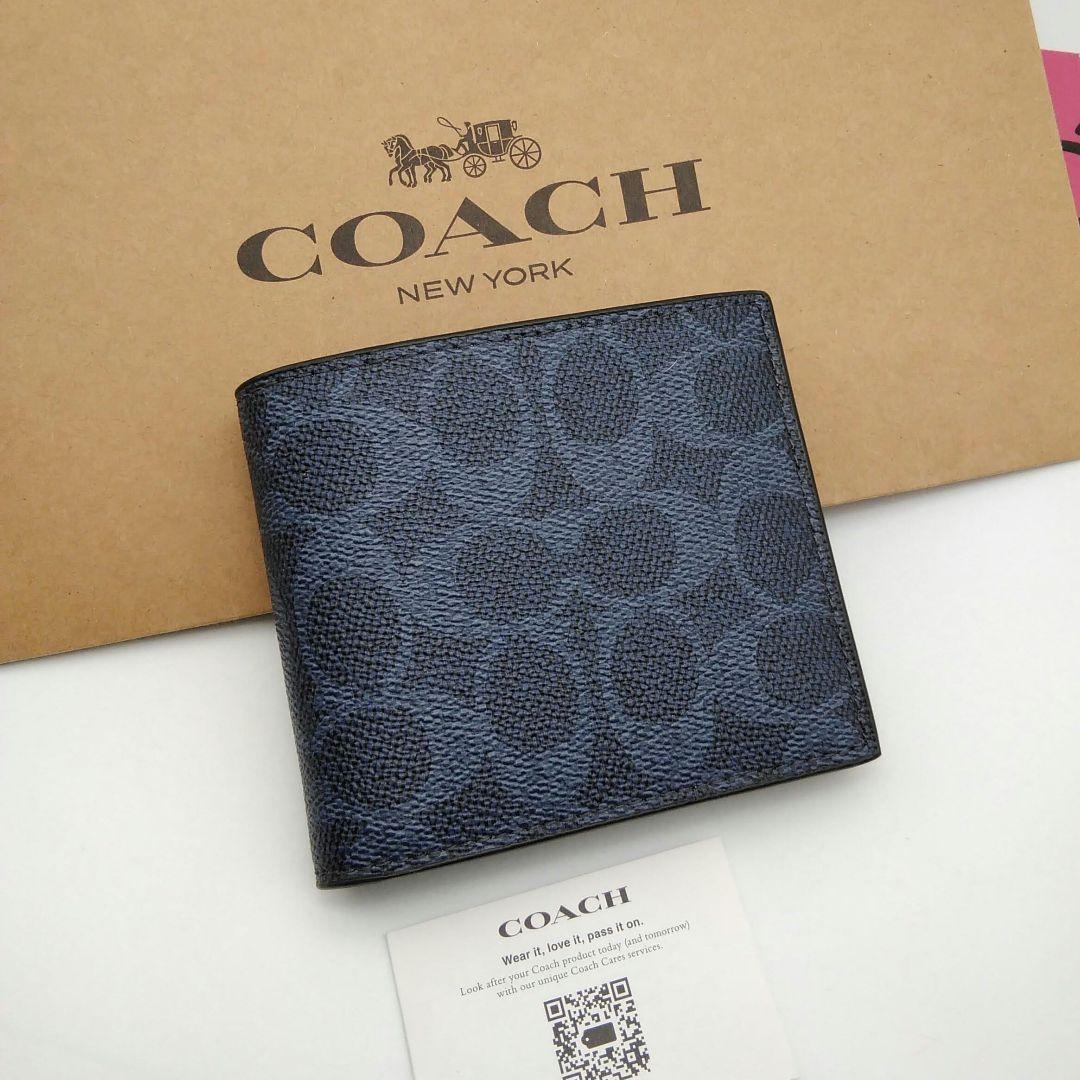 COACH　折り財布　新作モデル　メンズ　小銭入れ付き　新品未使用