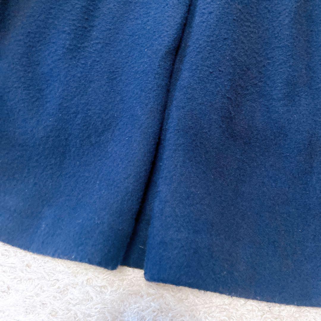 ビアズリー　フーデットウールピーコート ネイビー　フリーサイズ