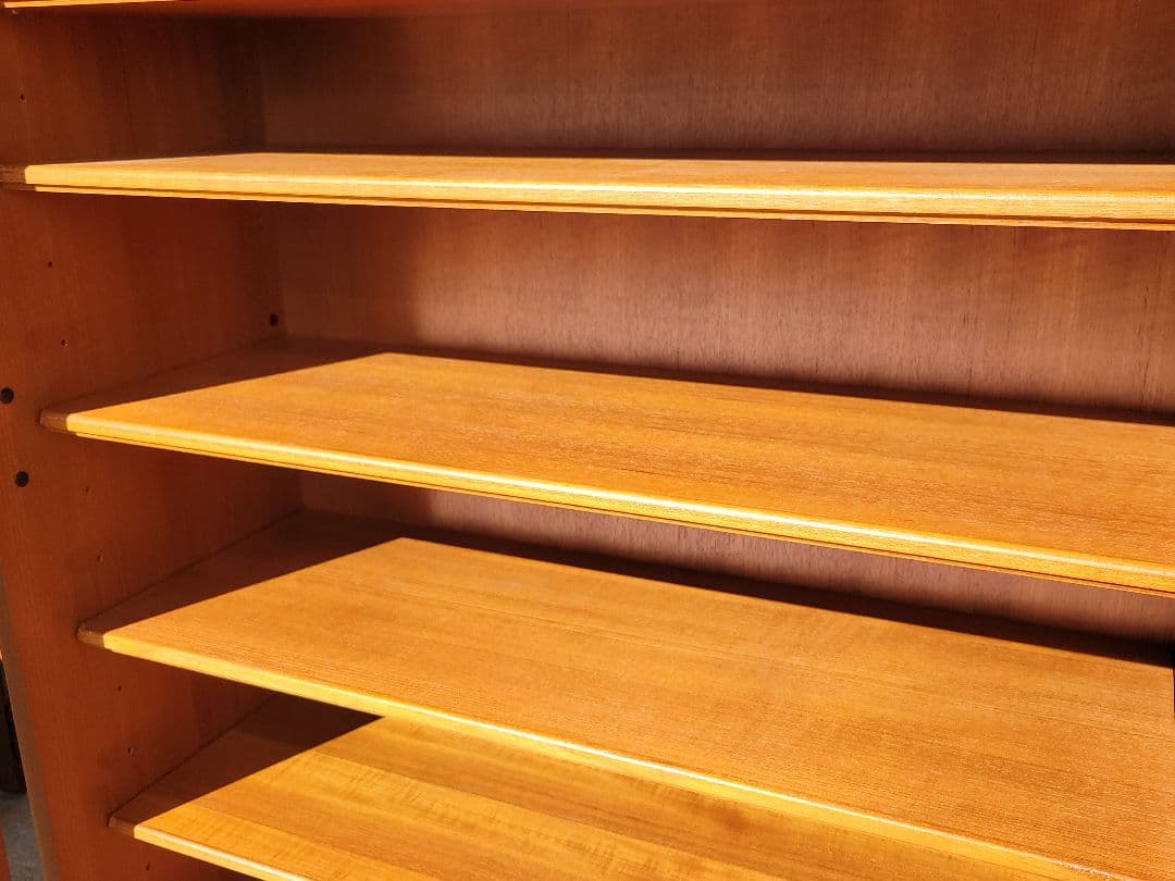 レトロ 木製 ガラス扉付き 食器棚 本棚 収納棚 ヴィンテージ調 キャビネット