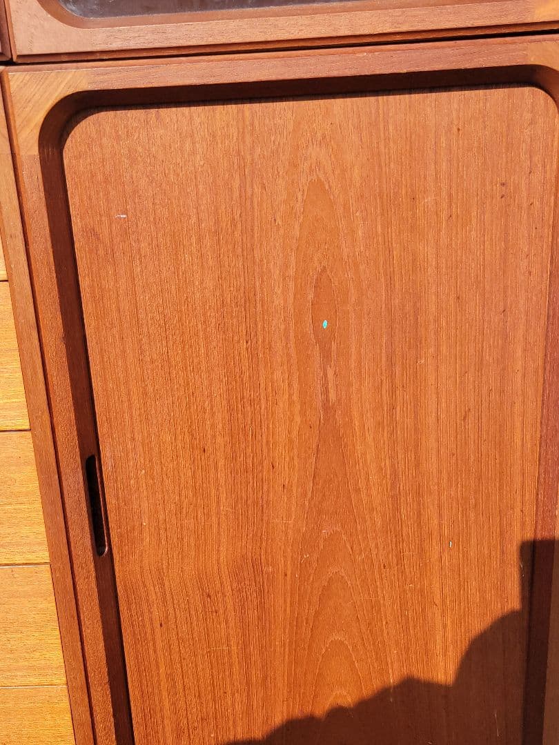 レトロ 木製 ガラス扉付き 食器棚 本棚 収納棚 ヴィンテージ調 キャビネット