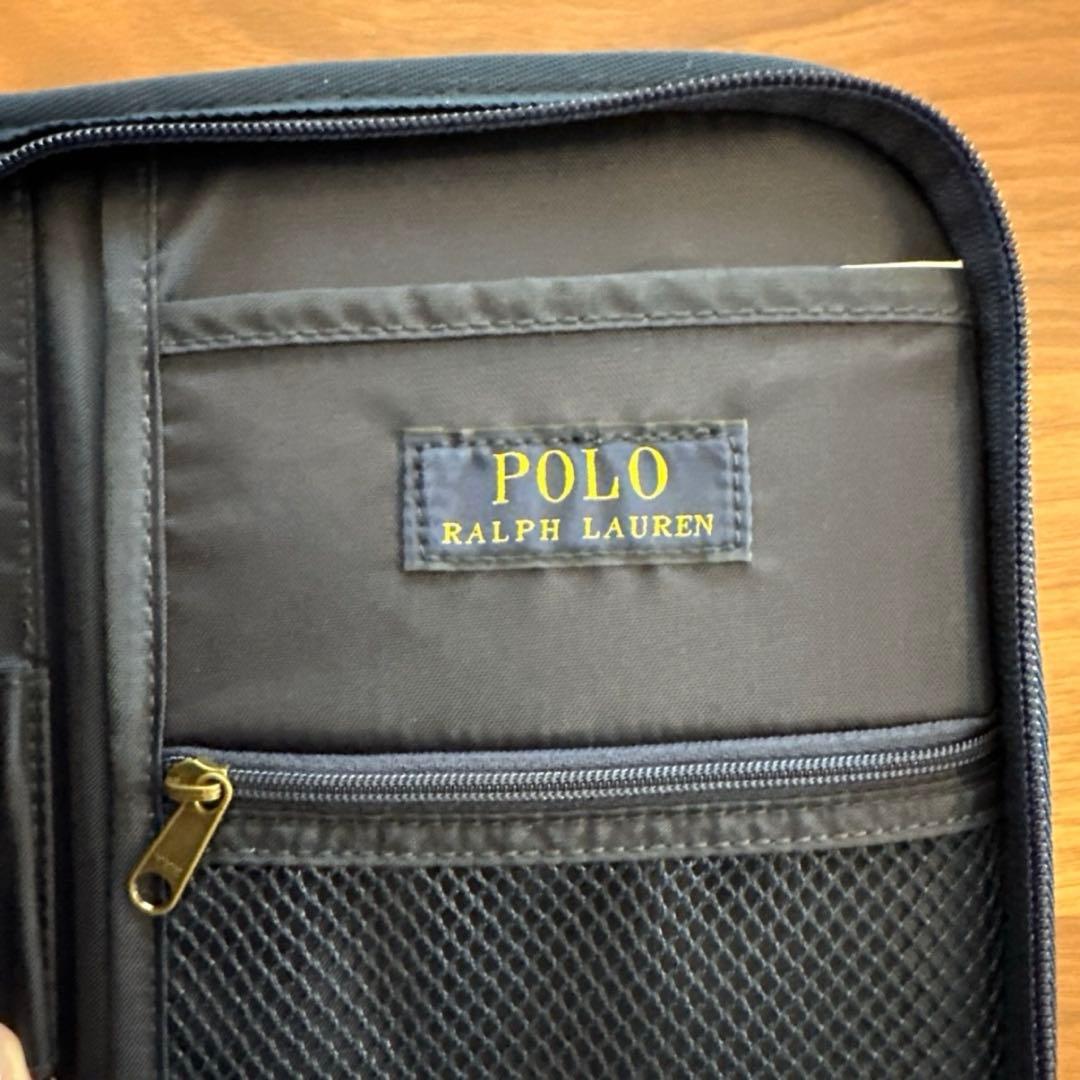 新品★ポロラルフローレン 母子手帳ケース ポロベア 刺繍 ネイビー