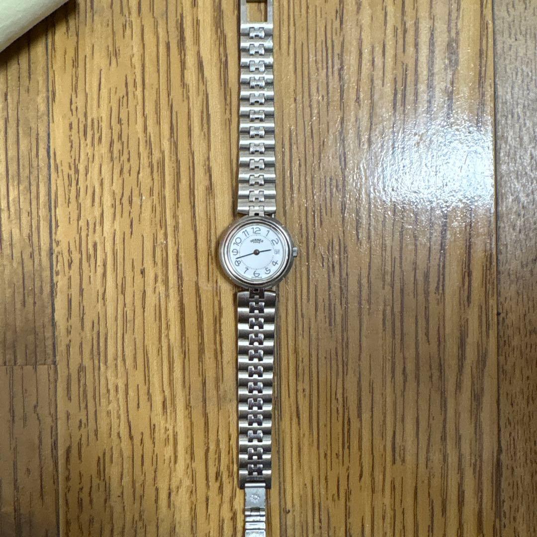 HERMES クォーツ腕時計 ホワイト文字盤　早いもの勝ち！