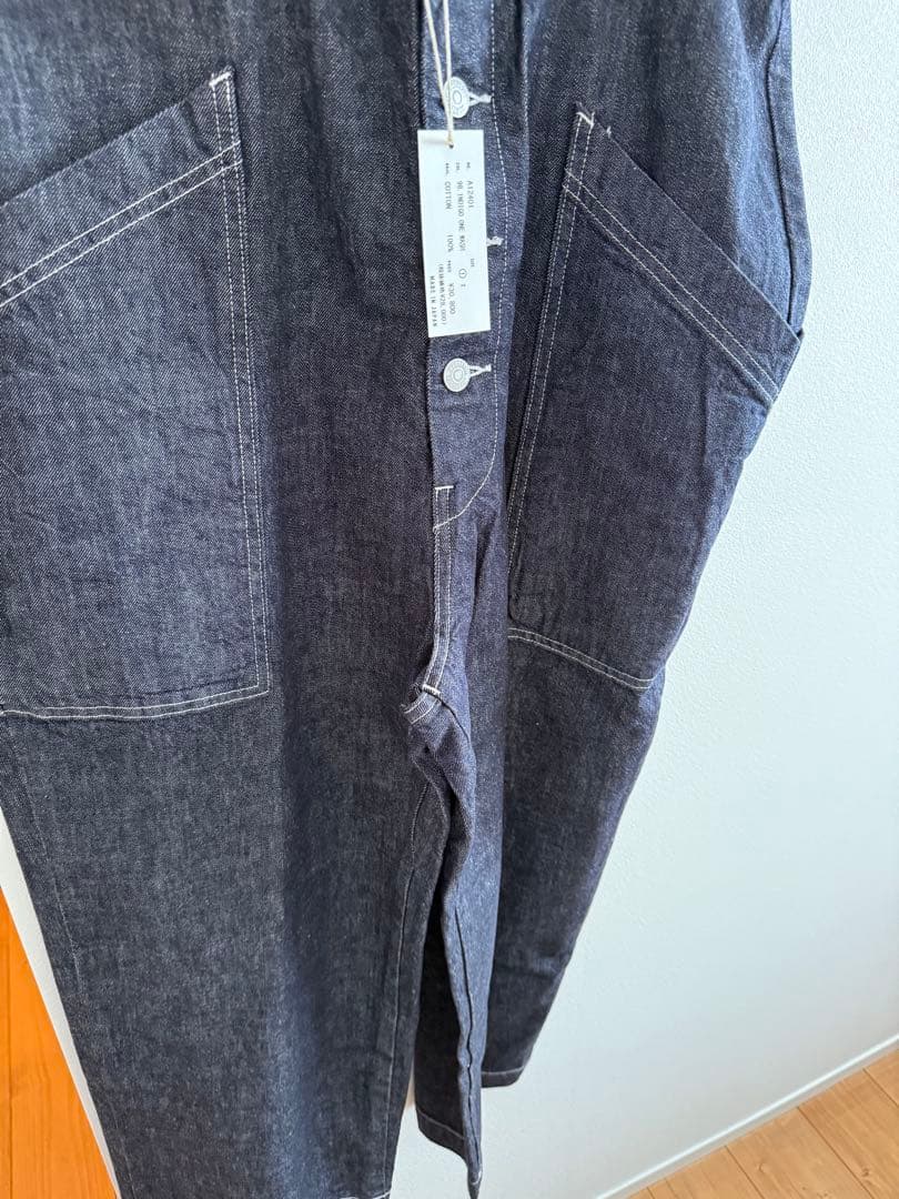 HARVESTY デニムサスペンダーパンツ