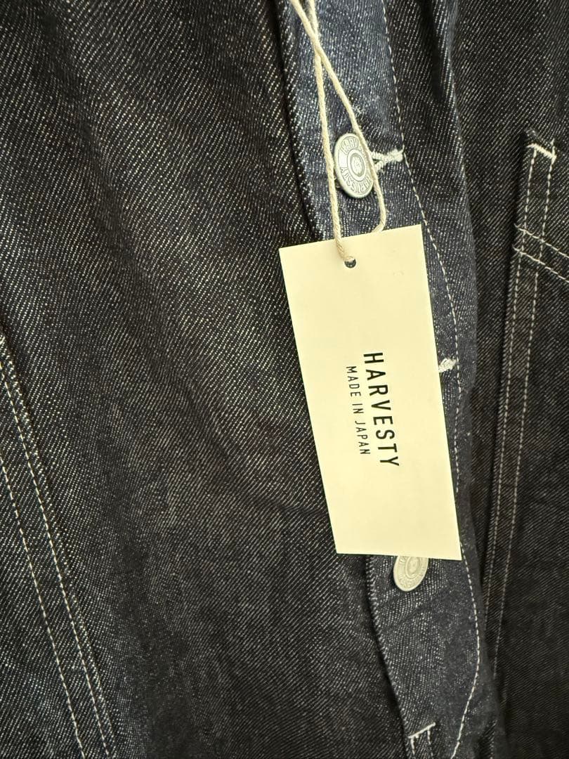 HARVESTY デニムサスペンダーパンツ