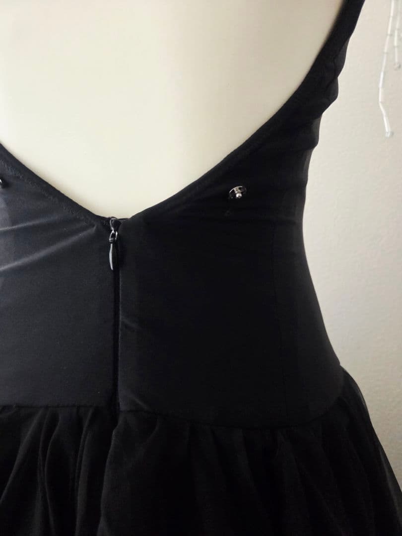 シンプル ブラックドレス スタンダードドレス 社交ダンス　トライアル