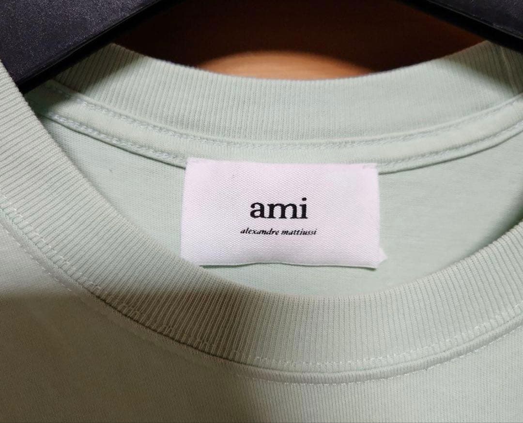 ami parisTシャツミントグリーン