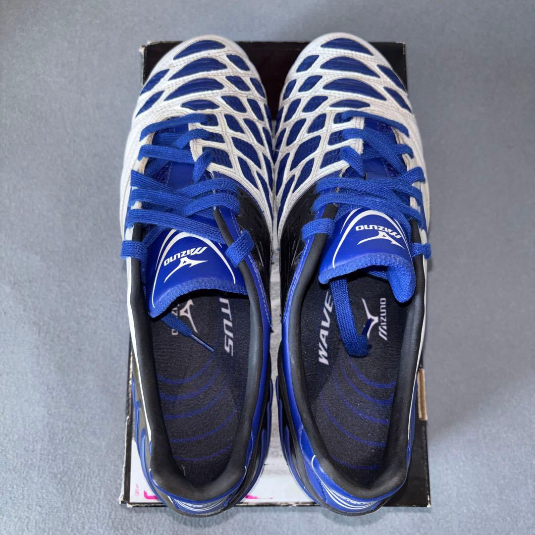 ミズノ ウエーブ イグニタス 2 MD ホワイト×ブルー　26.5cm