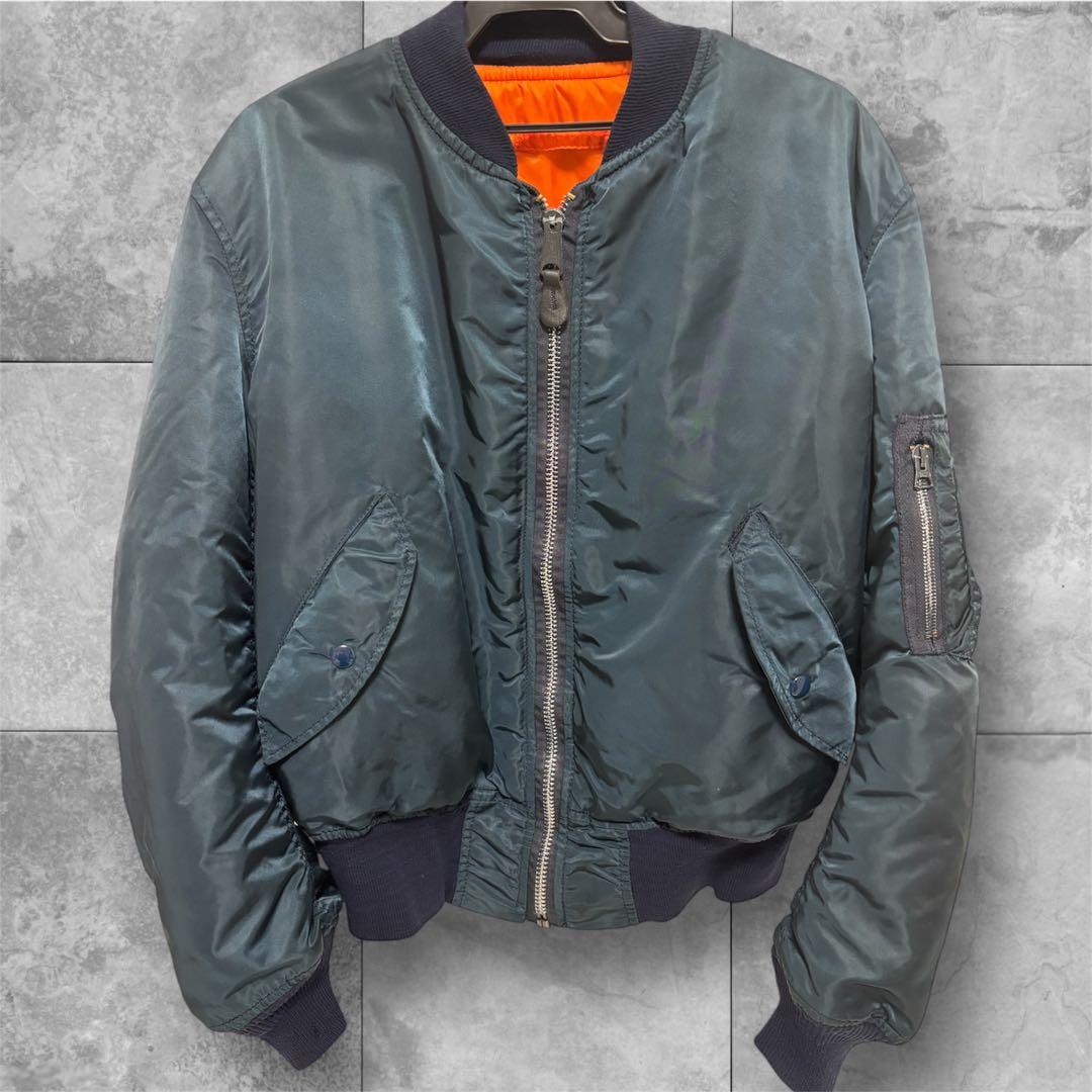 【90s】USA製 アルファインダストリーズ 社MA-1 ネイビー