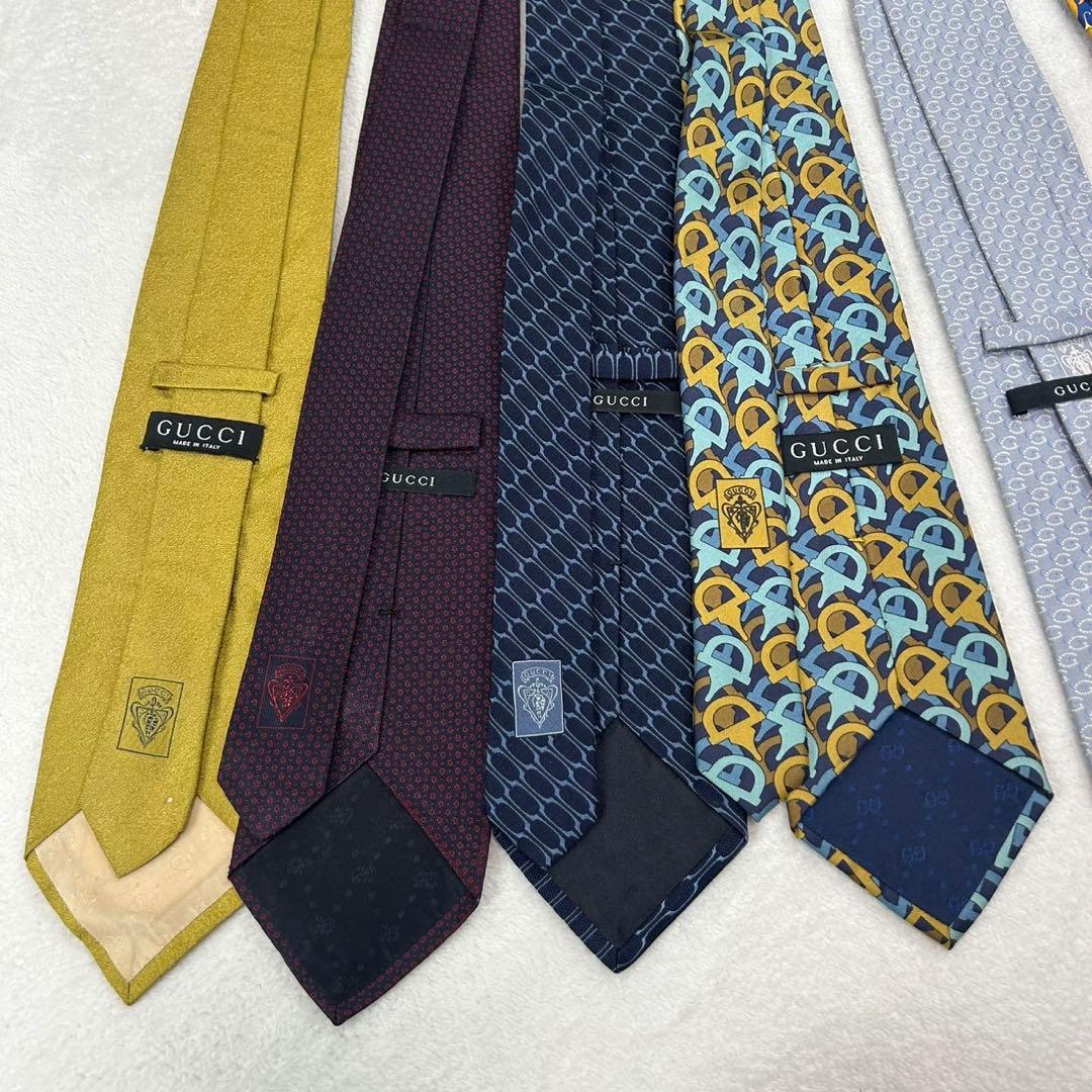 NM5 グッチ GUCCI 8本 セット まとめ売り ネクタイ メンズ