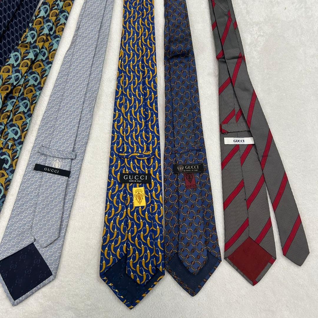 NM5 グッチ GUCCI 8本 セット まとめ売り ネクタイ メンズ