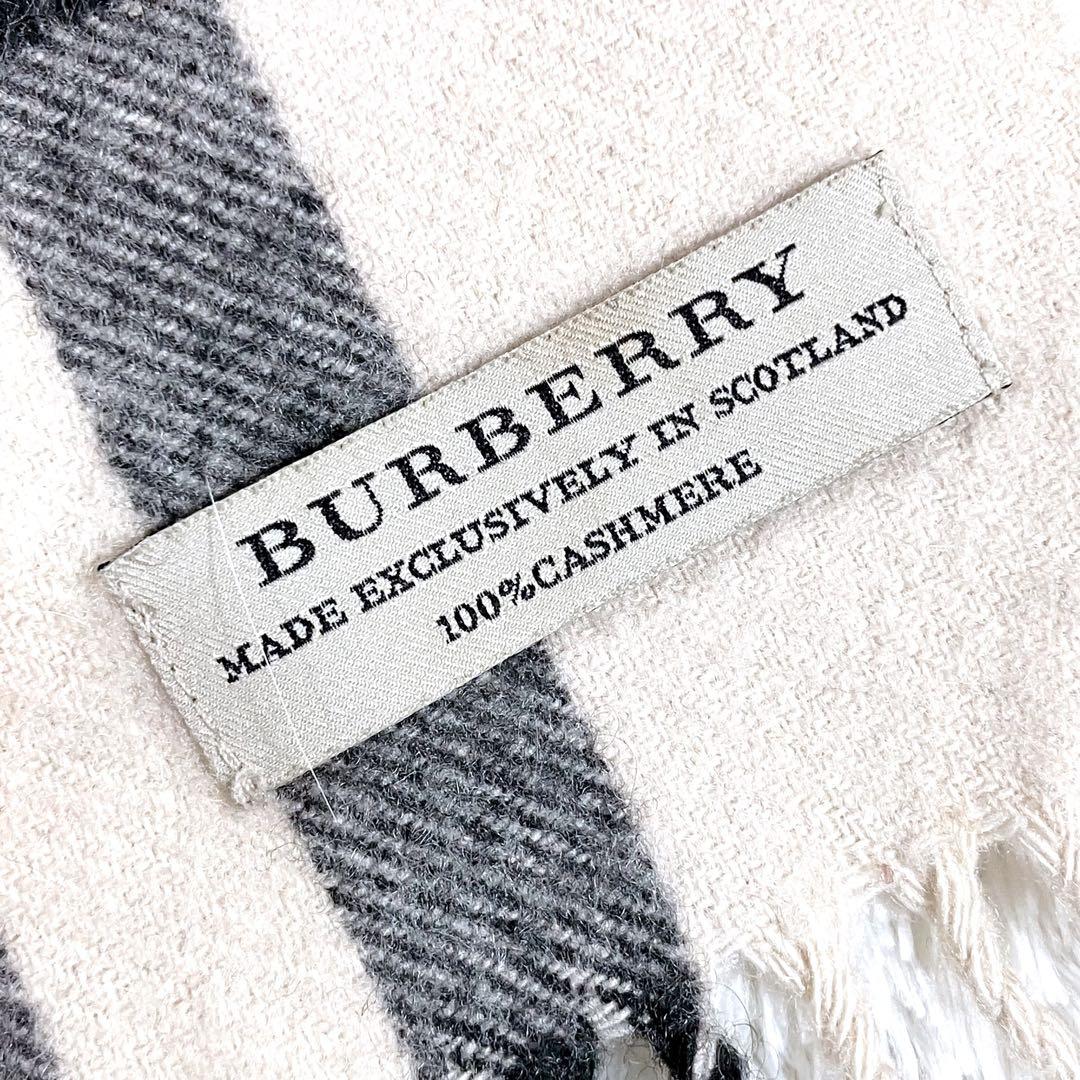 バーバリー マフラー メガチェック カシミヤ100％ スコットランド製