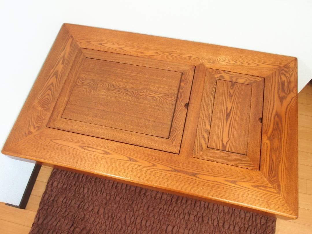 【美品】関西火鉢 囲炉裏テーブル 欅(ケヤキ) 無垢 燗銅壺 他付属品多数 家具