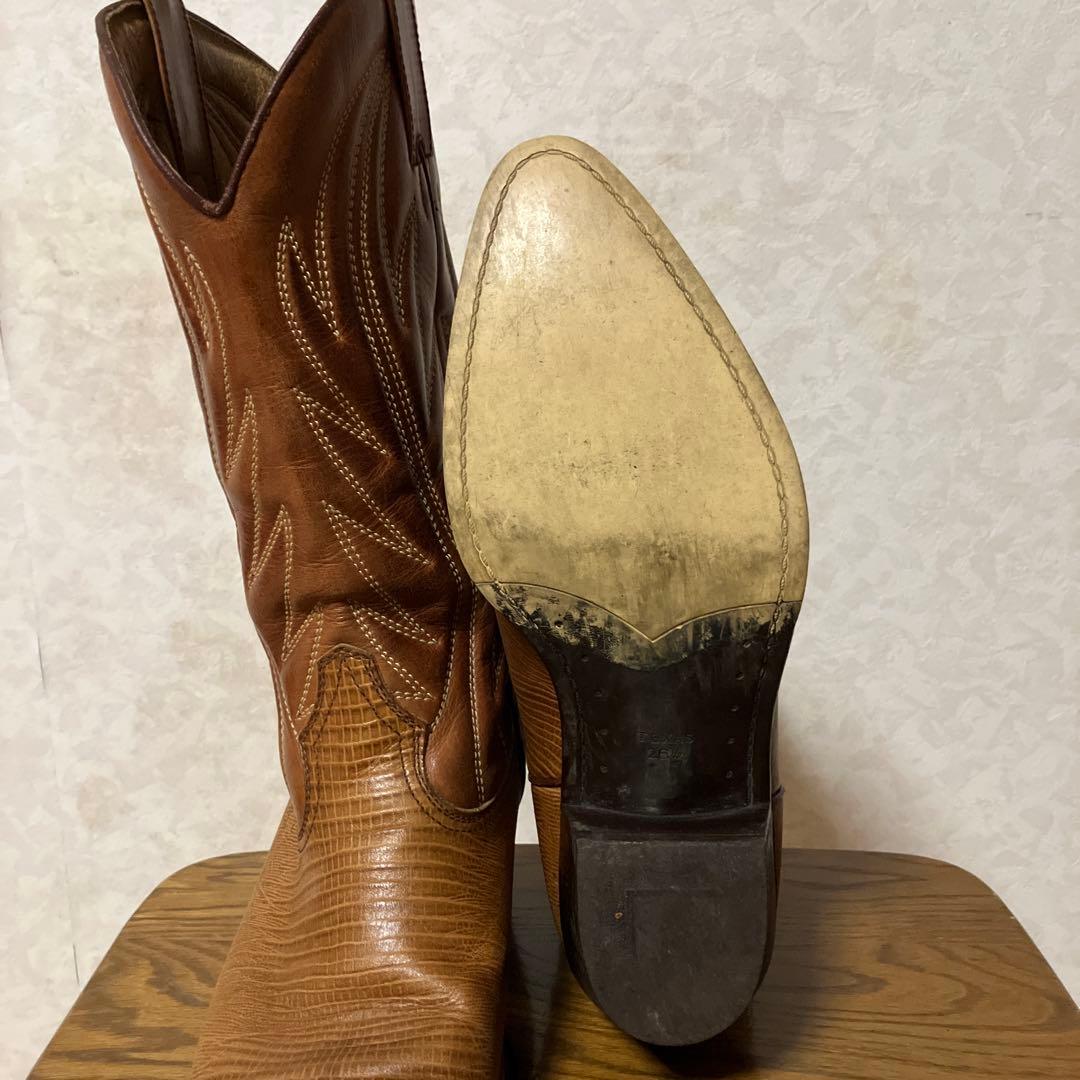 ブラウンレザーウエスタンブーツ
