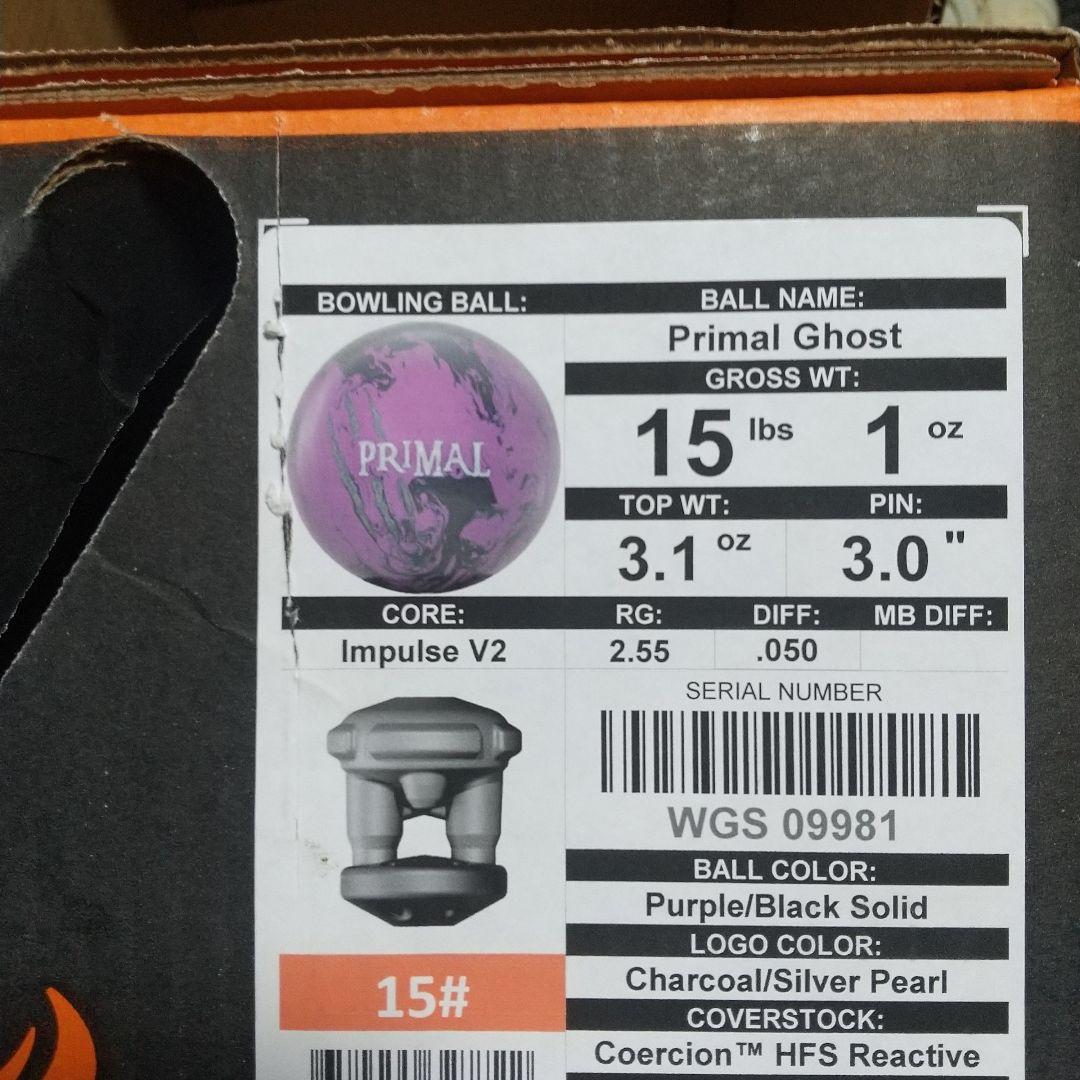 プライマル・ゴースト、15ポンド、モーティブ、ボール、ボウリング