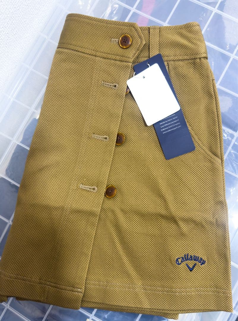 ３点セット【新品】キャロウェイ ホワイト 保温 フリース スカート シャツ 防寒