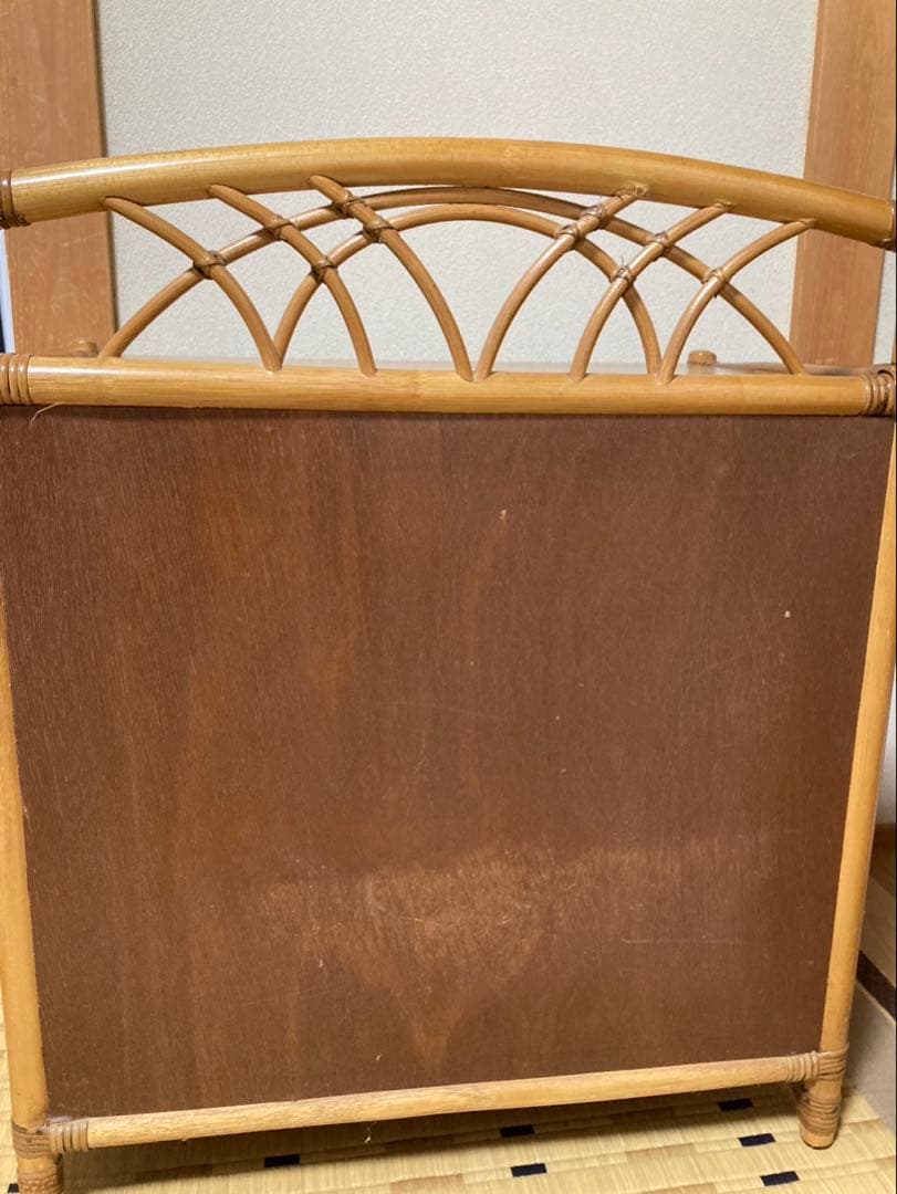 ラタンチェスト　レトロ　アンティーク 籐　キャビネット　ラタン