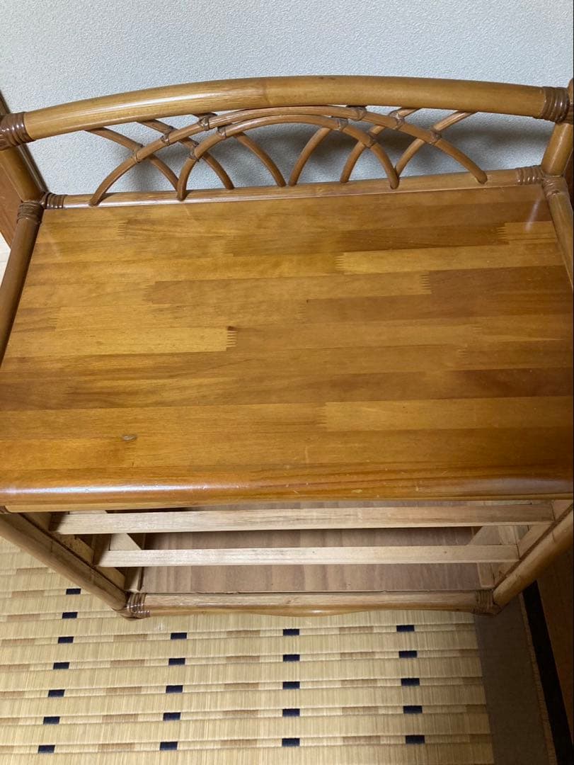 ラタンチェスト　レトロ　アンティーク 籐　キャビネット　ラタン