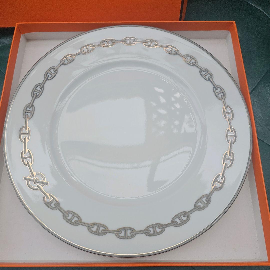 美品✨箱付き✨HERMES　シェーヌダンクル　チェーン柄　27cm　大皿