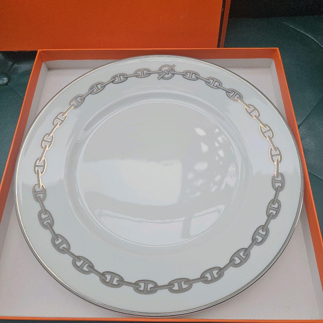 美品✨箱付き✨HERMES　シェーヌダンクル　チェーン柄　27cm　大皿