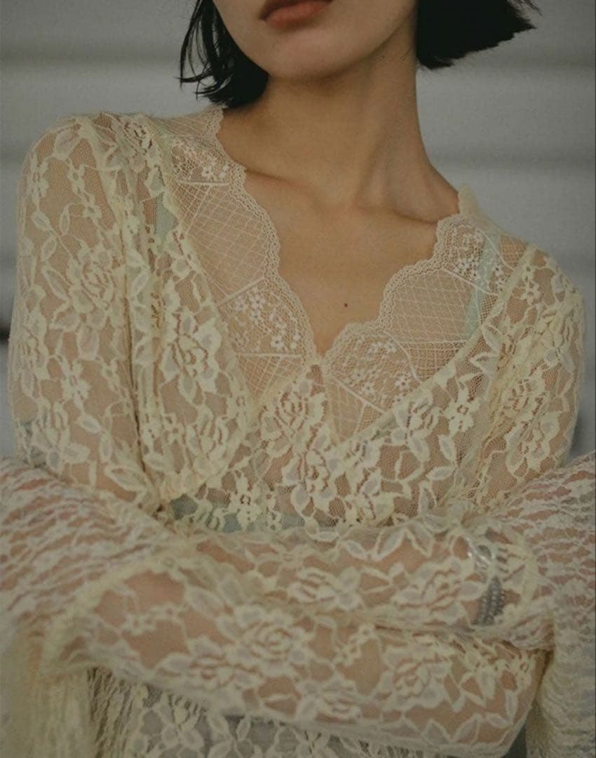 トップス Ameri COMBINATION LACE TOP