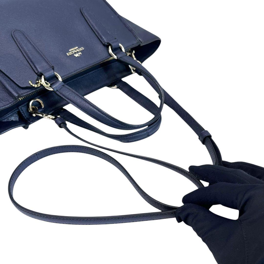 バッグ Coach 2way Shoulder Bag Leather Navy y2k