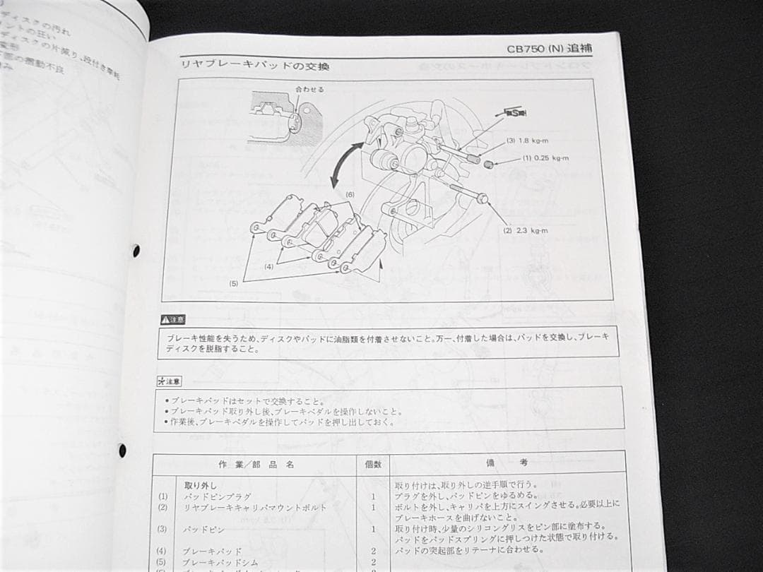 CB750(RC39・RC42［N・T・4］) サービスマニュアル・パーツリスト