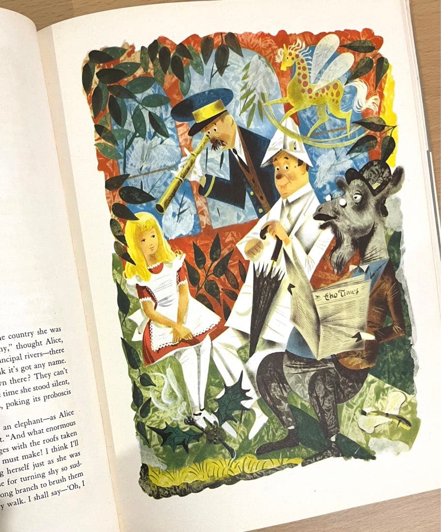 No.246 希少　古書 洋書 アンティーク 不思議の国のアリス・鏡の国のアリス