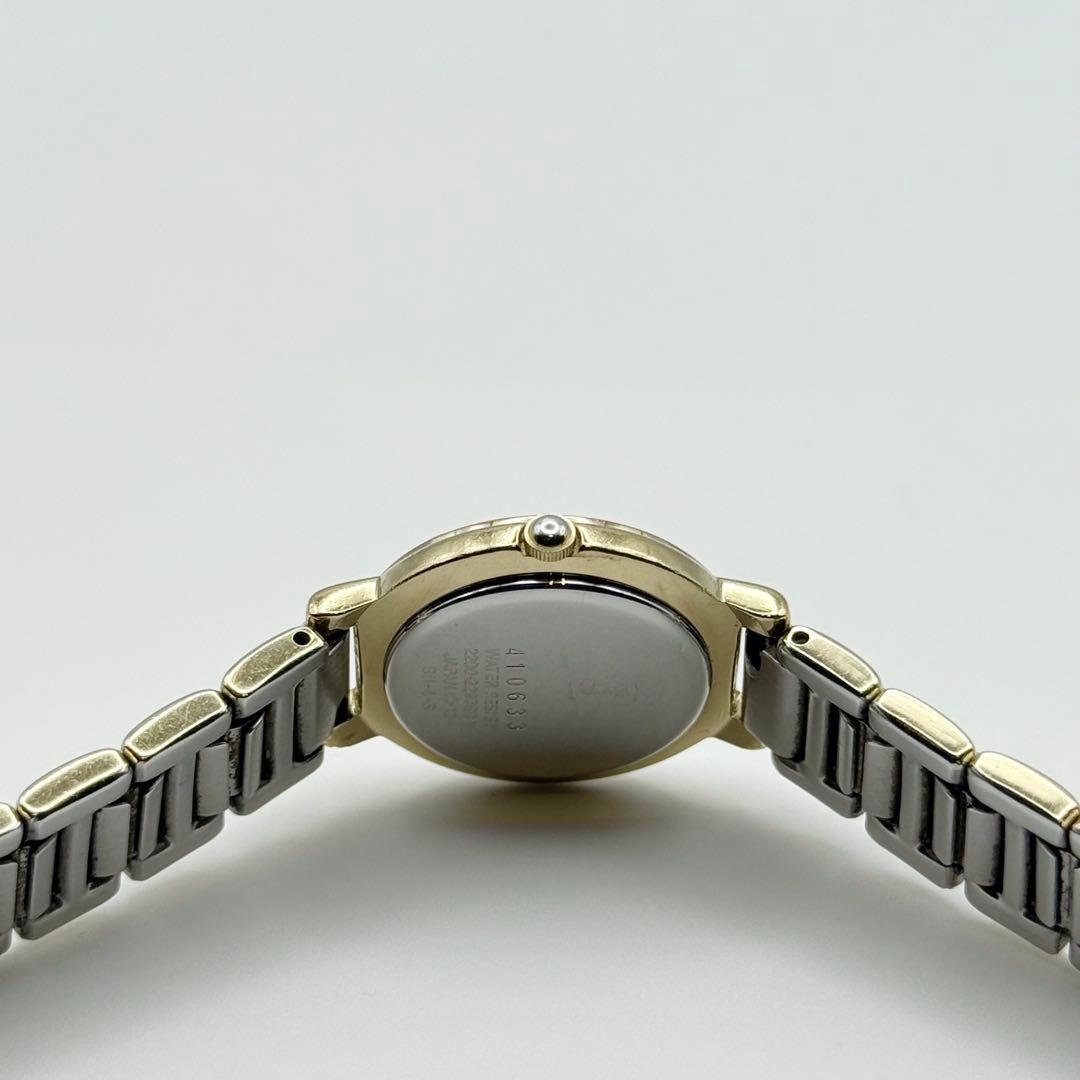 ✨新品電池・稼働✨サンローラン 腕時計 クォーツ ラウンド コンビ 黒文字盤