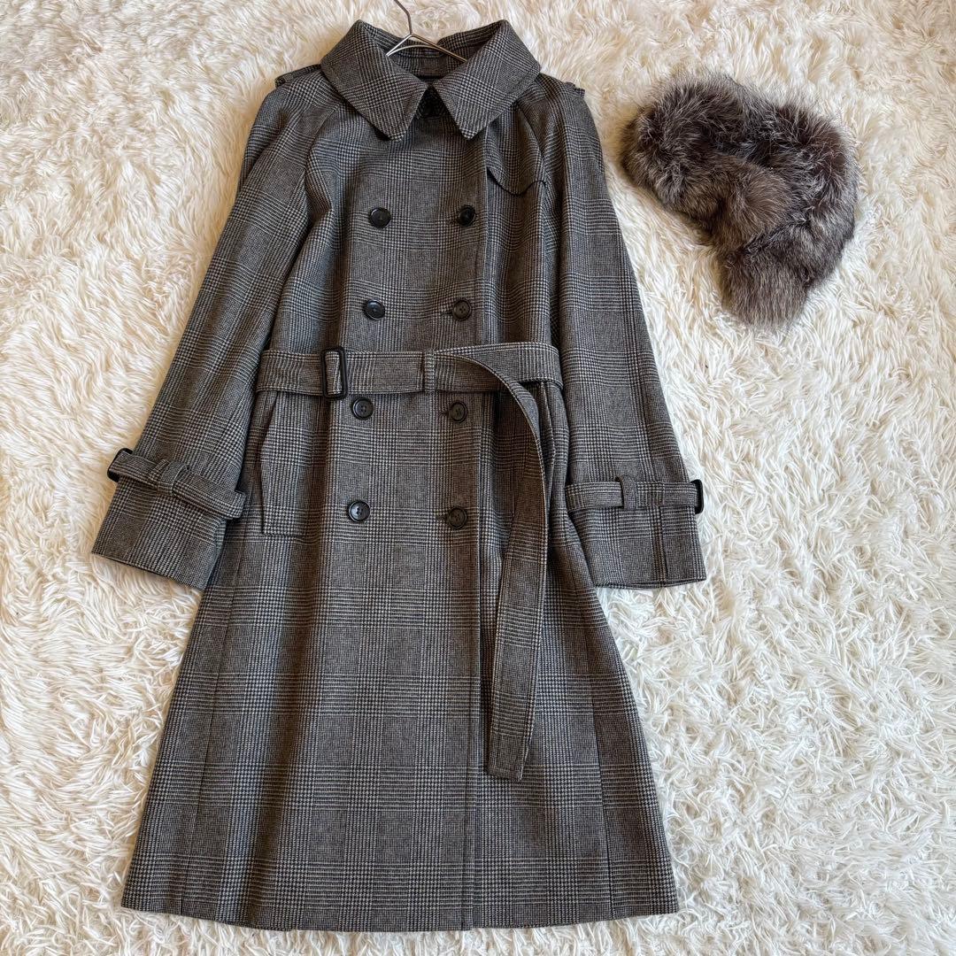 希少✨マカフィー 定価¥8.5万3WAY ウール100 フォックスファーコート