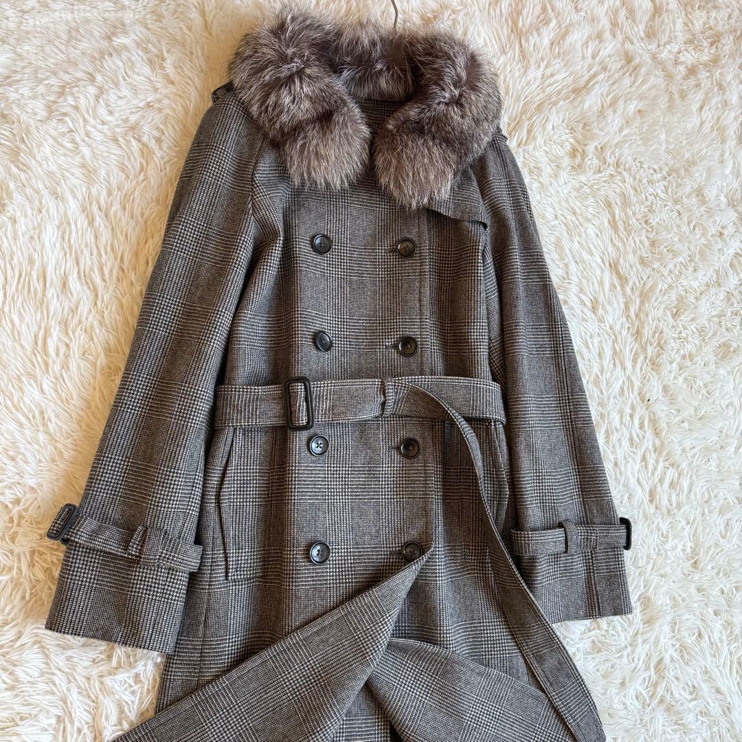 希少✨マカフィー 定価¥8.5万3WAY ウール100 フォックスファーコート