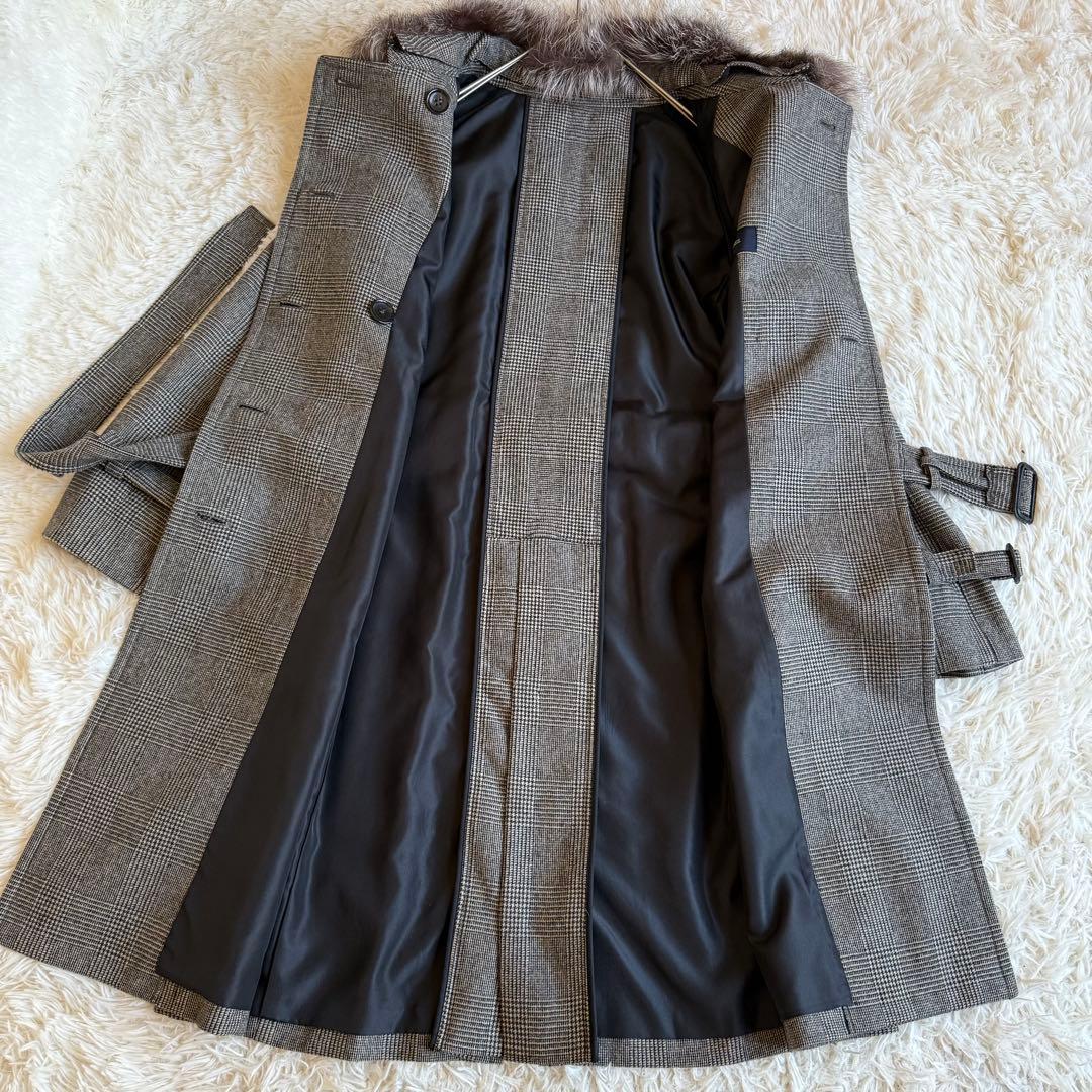 希少✨マカフィー 定価¥8.5万3WAY ウール100 フォックスファーコート
