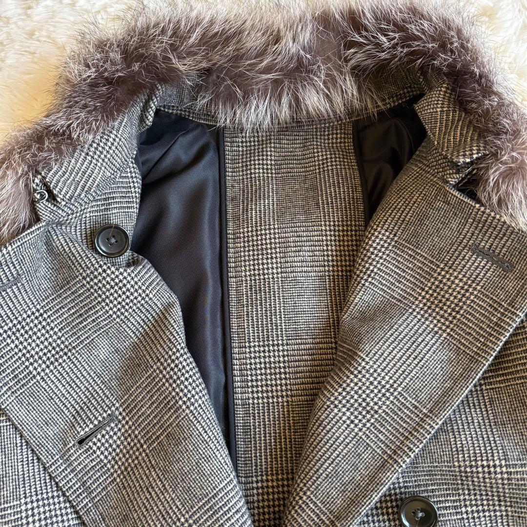 希少✨マカフィー 定価¥8.5万3WAY ウール100 フォックスファーコート