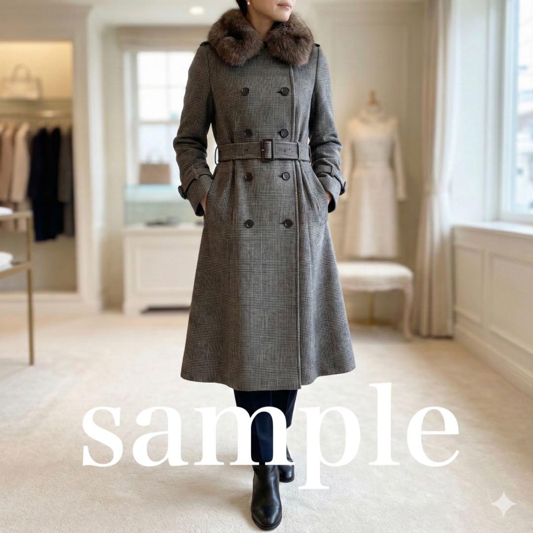 希少✨マカフィー 定価¥8.5万3WAY ウール100 フォックスファーコート