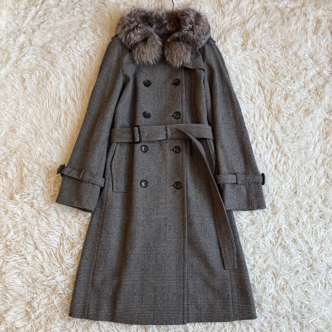 希少✨マカフィー 定価¥8.5万3WAY ウール100 フォックスファーコート