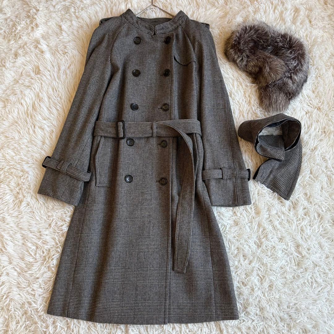 希少✨マカフィー 定価¥8.5万3WAY ウール100 フォックスファーコート