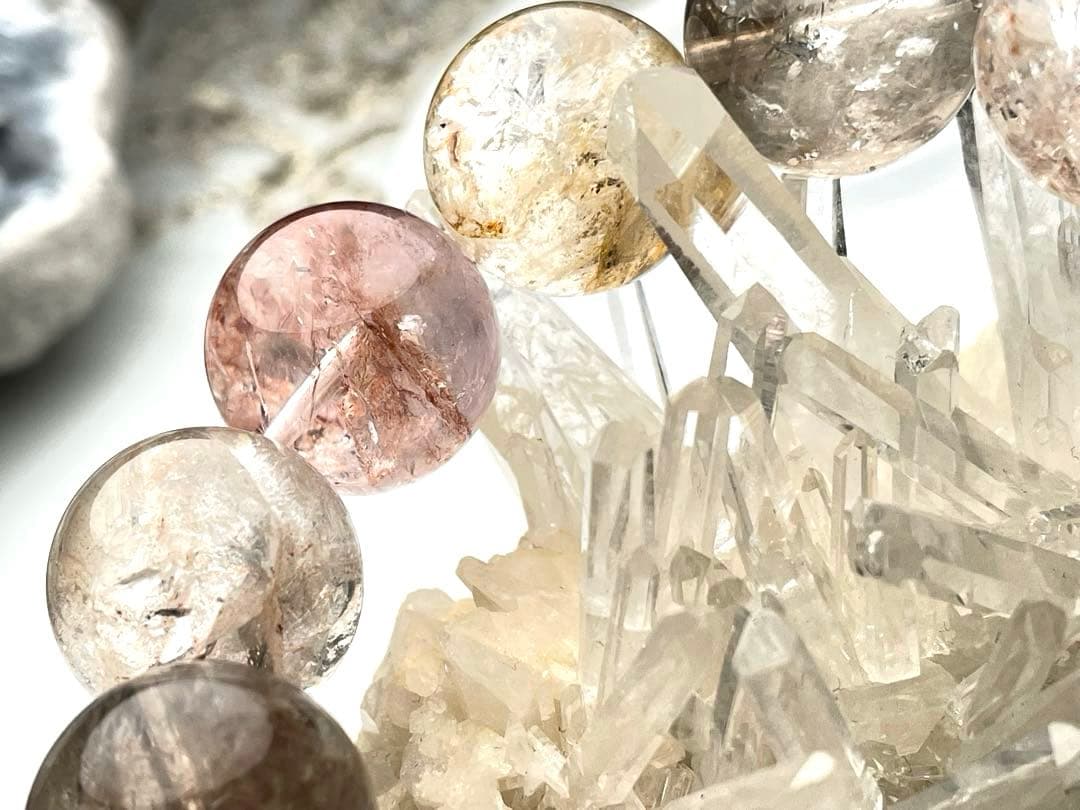 【希少・1点限り】虹入多色ファイアークォーツ ヘマトイド 天然石 18mm 大玉