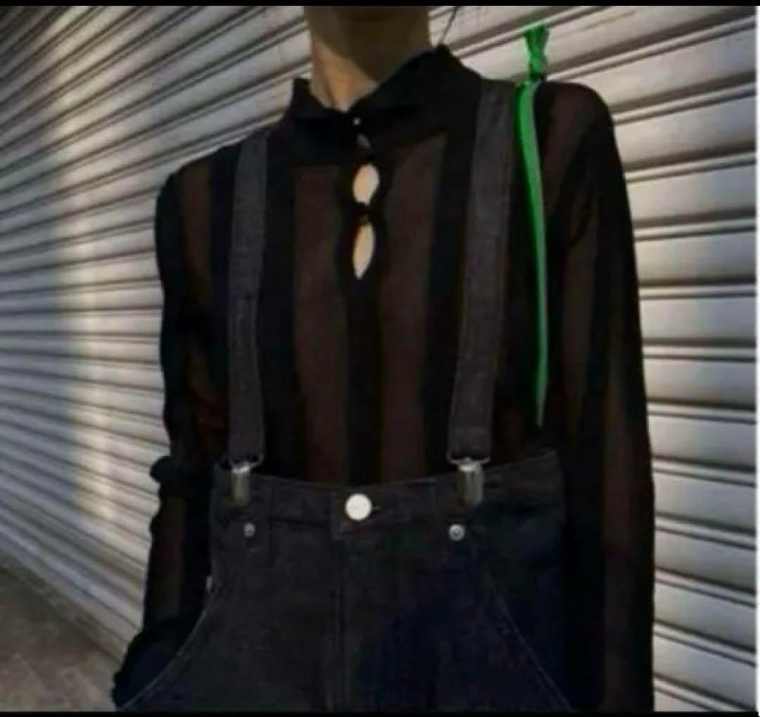 美品★ HIGH WAIST WIDE SUSPENDERS PANTS