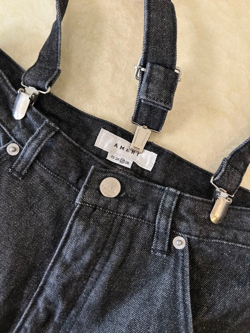 美品★ HIGH WAIST WIDE SUSPENDERS PANTS